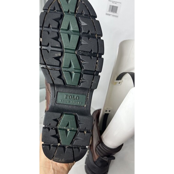 Polo Ralph Lauren Conquest Hi III Men's 9 D  Duck Boots Brown Leather 11571 - Picture 6 of 8